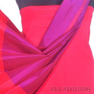 3PC Pochampally Ikat / Ikkat Handloom Cotton Silk Unstitched Dress Material Set for Women - DA009