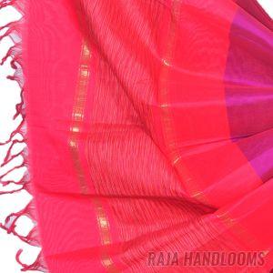 3PC Pochampally Ikat / Ikkat Handloom Cotton Silk Unstitched Dress Material Set for Women - DA009