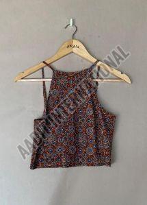 Beachwear Cotton Crop Top and Shorts Set