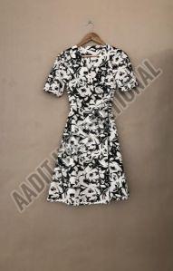 Black and White Floral Beach Dress