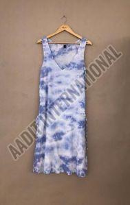 Blue and White Beach Tie Dye Dress