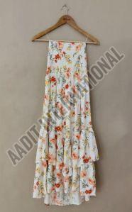 Floral Printed Long Beach Dress