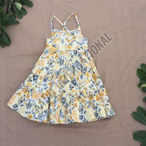 Girls Cotton Sleeveless Frock