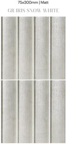75x300 mm Ceramic Iris Matt Tiles