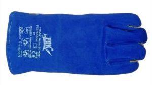 Leather Blue Heat Resistant Glove