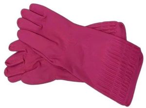 Pink Industrial Rubber Glove