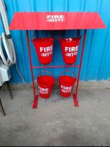 Mild Steel Fire Bucket With Stand