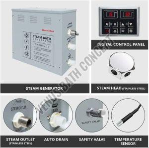 21 Kw Stainless Steel Steam Bath Generator