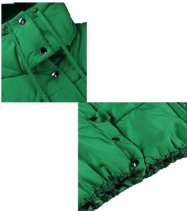 Women Green Quilted Jacket