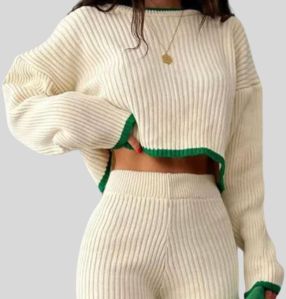 Women Cotton Rib Knit Co-ord Set