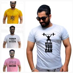 Mens Round Neck Printed T-Shirt