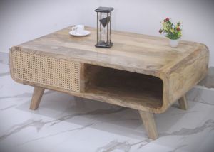 rattan cane coffee table