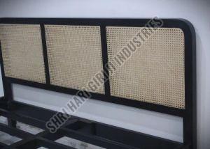 Wooden Rattan Canning King Size Double Bed