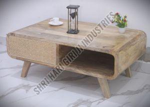 rattan cane coffee table