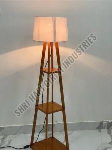 wooden floor lamp