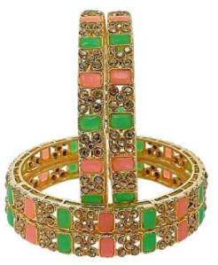 Ladies Designer Stone Work Metal Bangle