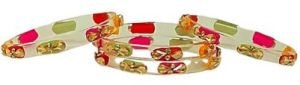 Ladies Multicolor Glass Bangle