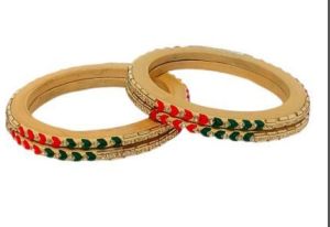 Ladies Round Designer Multicolor Lac Bangle