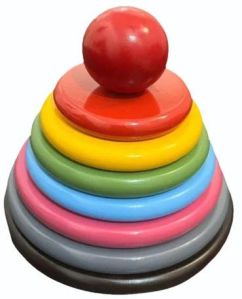 Wooden Rainbow Ring Stacker