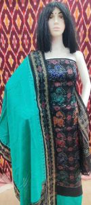 Ladies Hand Woven Sambalpuri Unstitched Suit