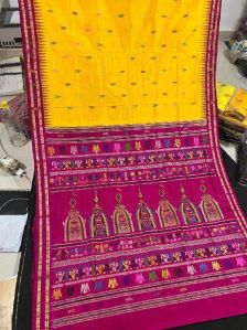 Ladies Jagannath Temple Print Silk Saree