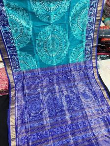Ladies Multicolor Sambalpuri Tissue Silk Saree