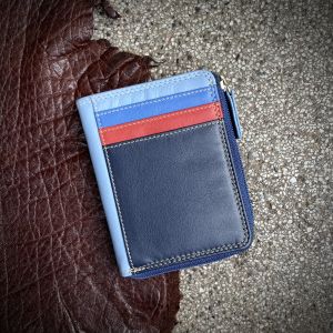 Cow Nappa Leather Trendy Multicolor Zipper Wallet