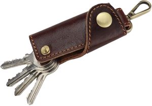 Genuine Buff Leather Keychain