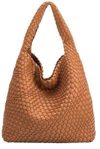 Ladies Genuine Leather Full Handwoven Hobo Handbag