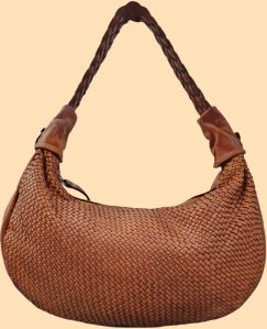 Ladies Leather Full Handwoven Hobo Handbag