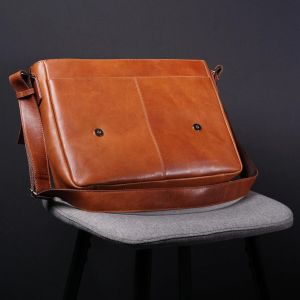 Ladies Genuine Buffalo Waxy Leather Crossbody Sling Bag