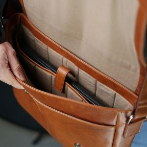 Ladies Genuine Buffalo Waxy Leather Crossbody Sling Bag