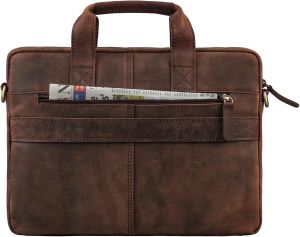 Hunter Leather Macbook Laptop Sleeve with Handle
