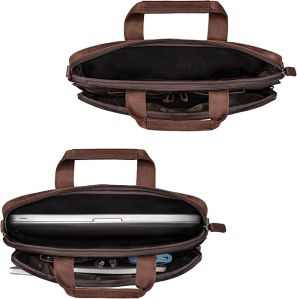 Hunter Leather Macbook Laptop Sleeve with Handle