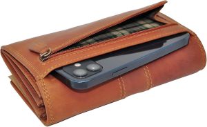Ladies Cow Hunter Leather Multi Compartment Wallet
