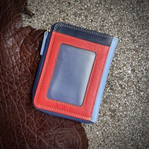 Cow Nappa Leather Trendy Multicolor Zipper Wallet