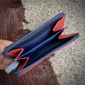 Cow Nappa Leather Trendy Multicolor Zipper Wallet