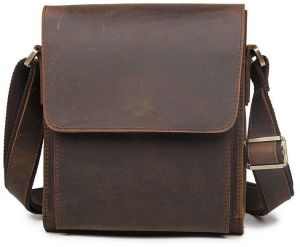 Mens Hunter Leather Satchels Crossbody Sling Bag