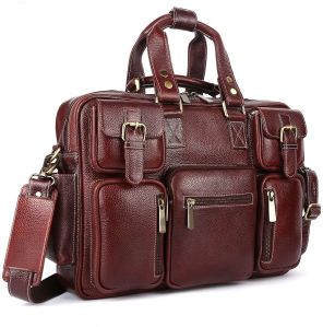 mens full grain genuine leather crossbody messenger bag