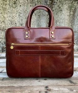 Mens Genuine Cow Milled VT Leather Laptop Bag