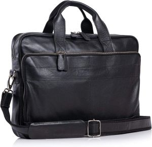 Mens Hunter Leather Cross Body Laptop Bag