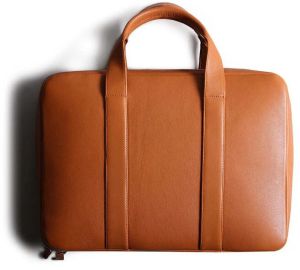 Mens Tan Genuine Leather Laptop Bag