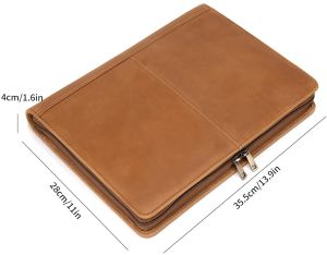 Buffalo Hunter Crazy-Horse Leather Unisex Portfolio Bag