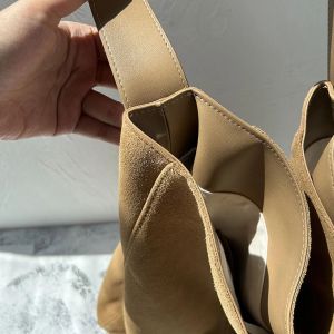 ladies suede leather shoulder hobo bag