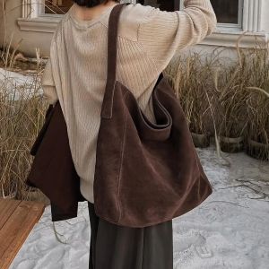 ladies suede leather shoulder hobo bag