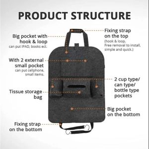 Felt Car Back Seat Organizer