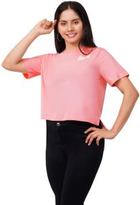 Ladies Pink Mood Round Neck T-Shirts