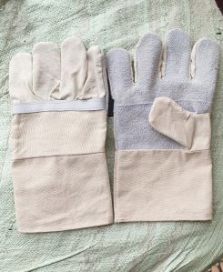 Canvas Leather Gloves