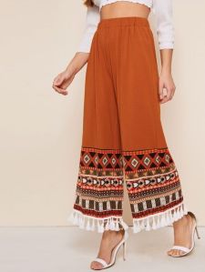 Ladies Embroidered Palazzo Pants