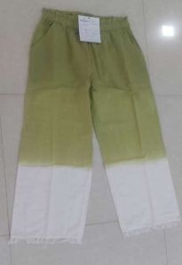 Ladies Green White Pajama